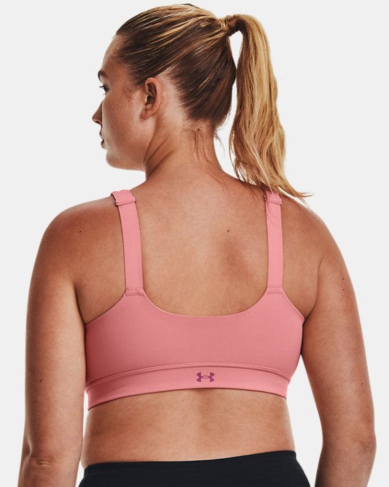 Women's UA RUSH™ Mid Sports Bra in Pink image number 7